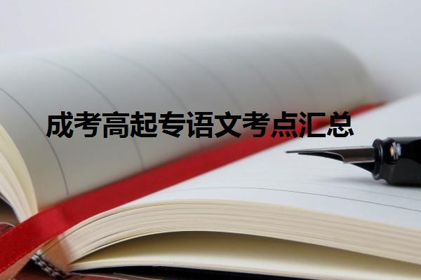 成考高起专语文考点汇总
